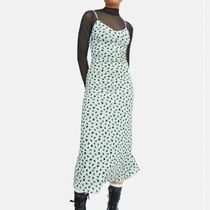 New Dolls Kill Sage Flower Cotina Midi Dress